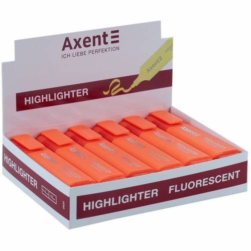 Текстовыделитель Axent 2537-12-A неон оранжевый