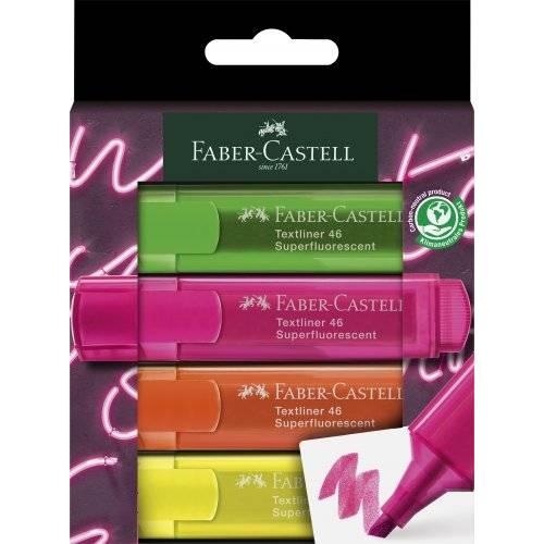Набір маркерів текстових Faber 254600 Textliner 4цв Neon