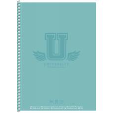 Тетрадь  80л на спирали Школярик B5-080-6525K обложка цветной картон, круглые края, микроперфорация, дырочки для папки сегрегатора, белая бумага 70гр/м2 клетка