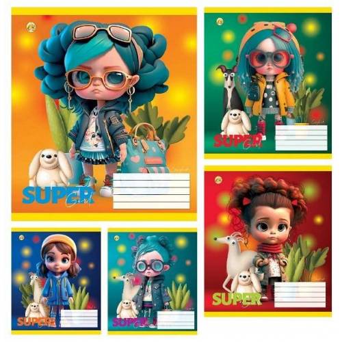 Тетрадь 12л. линия Тетрада 42111 Super Girl