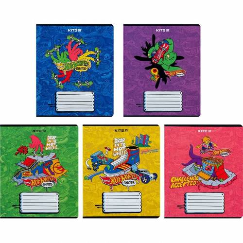 Тетрадь 18л. клетка TM Kite HW24-236 лак + лак, Hot Wheels