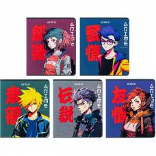 Тетрадь 24л. клетка TM Kite K24-238 софт тач + лак, Kite Anime