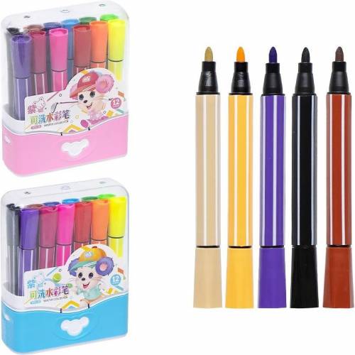 Фломастеры Josef 12цв ZS-1771-12 Mouse квадр корпус plastic box