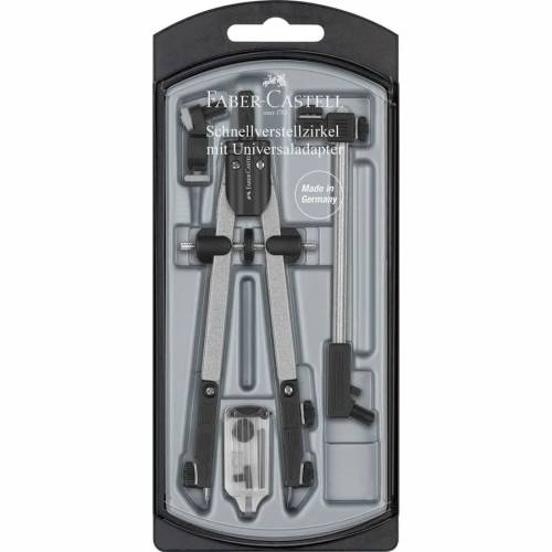 Готовальня Faber 174045 Quick-Set Compass 340мм + адаптер 3,5мм + подовжувач