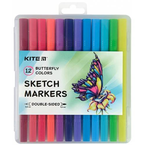 Скетч маркеры K22-044-2 набiр 12 шт. Butterfly