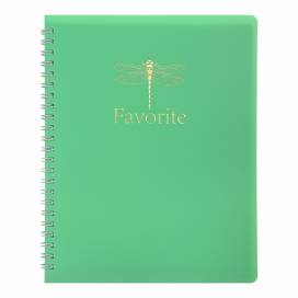 Зошит  80арк на спіралі Buromax BM.24252150-38 B5 пластик обкл клітинка Favourite Pastel м'ятний