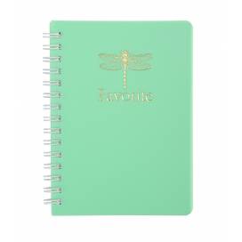 Блокнот Buromax BM.24652154-38 A6 80арк. спіраль  пластик обкладинка клітинка Favourite Pastel м'ятний