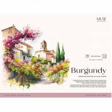 Папір акварельний Школярик Muse Burgundy А3 300*400 20л щільність 250гр/м2 блок планшет PB-GB-020-100