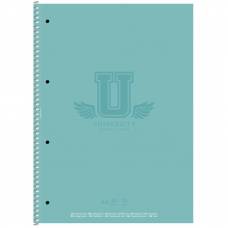 Зошит формат A4  80арк Школярик спіраль A4-080-6526K коледж-бл, обкл кольоровий картон, білий папір 70гр/м2 клітинка