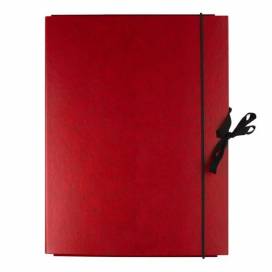 Папка Поліграфіст бокс архівний 250л бумвініл без тиснення на зав'язці бордо ПБ 250 02Б