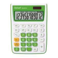 Калькулятор Rebell SDC 912 GR 12 розрядов компактный бело-зеленый 506658 Калькулятор Rebell SDC 912 GR 12 розрядов компактный бело-зеленый 506658