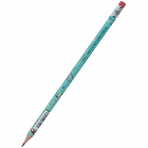 Простой карандаш Axent 9009/36-26-A HB с ластиком  OS Spring