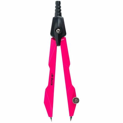 Готовальня Kite K24-414-10 + грифель у футлярі Pastelini 120 мм рожевий