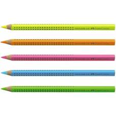 Цветной карандаш текстовыделитель Faber Highlighter Jumbo Grip Neon 114851 голубой