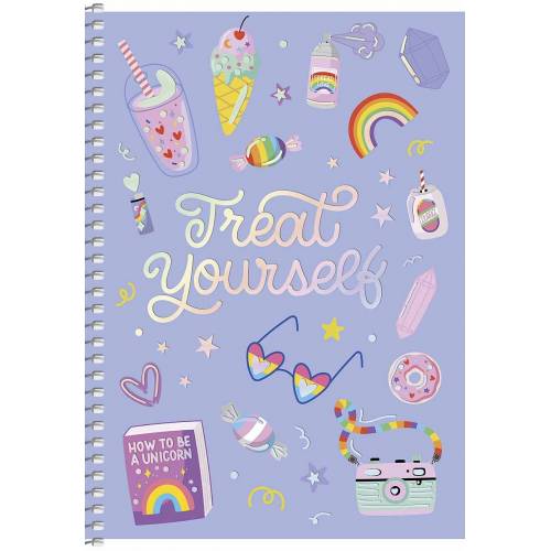 Блокнот Школярик A5 на спирали 80л A5-SC-080-6094K обложка картон, тиснение, белая бумага 70гр/м2 клетка