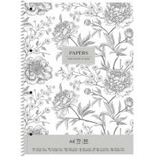 Зошит формат A4  80арк Школярик спіраль A4-080-6700K коледж-бл, обкл картон, матова лам, білий папір 70гр/м2 клітинка