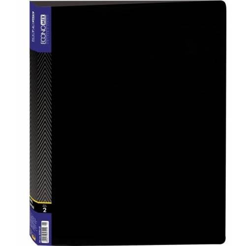 Папка Economix 2 кільця A4 E30701-01 пластік 36мм чорна BLACK