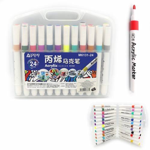 Скетч маркеры Josef Aodemei акриловые M6131-24 24цв для скетчинга пластик бокс
