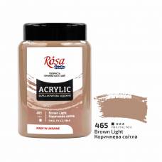 Краска акриловая Rosa Studio 400мл 465 Коричневая светлая