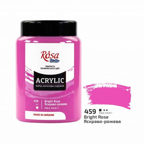 Краска акриловая Rosa Studio 400мл 459 Ярко-розовая