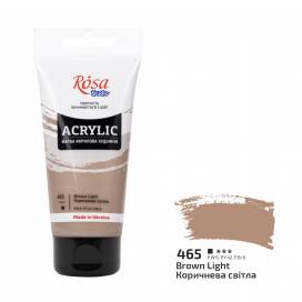 Краска акриловая Rosa Studio 75мл 465 Коричневая светлая