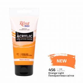 Краска акриловая Rosa Studio 75мл 456 Оранжевая светлая