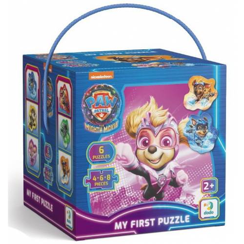 Пазли DoDo  6в1 4,6,8 елемента 200536 "Paw Patrol. Герої Бухти пригод"  в цупкій коробці з ручкою