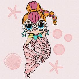 Картина по номерам Ідейка 40*40см КНО6264 "L.O.L. Surprise! Mermaids Neon QT" фарби та пензлі в комплекті Картина по номерам Ідейка 40*40см КНО6264 "L.O.L. Surprise! Mermaids Neon QT" фарби та пензлі в комплекті