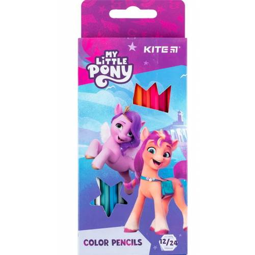 Кольорові олівці Kite 12кол LP24-054 двосторонні My Little Pony Кольорові олівці Kite 12кол LP24-054 двосторонні My Little Pony