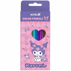 Цветные карандаши Kite 12цв HK25-053 трёхранные Kuromi