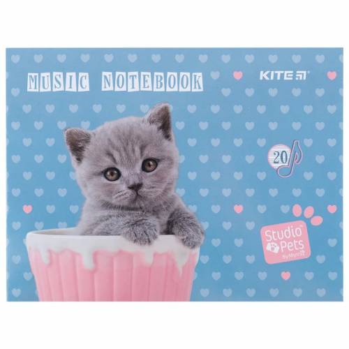 Тетрадь для нот Kite SP24-405 А5 20 листов Studio Pets