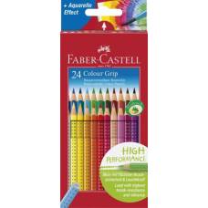 Цветные карандаши FaberCastell 24цв 112424 акварельные GRIP2001  картонная упаковка