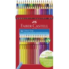 Цветные карандаши FaberCastell 36цв 112442 акварельные трехганные GRIP2001 