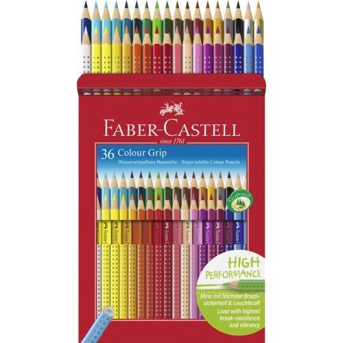 Цветные карандаши FaberCastell 36цв 112442 акварельные трехганные GRIP2001 
