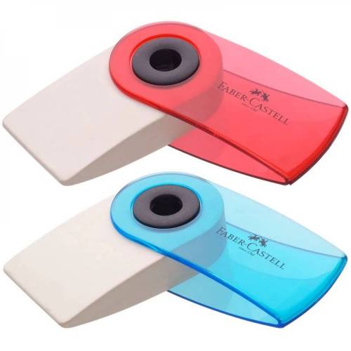 Ластик Faber 182412 Sleeve mini белый в прозрачном чехле