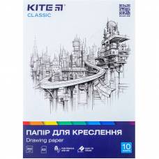 Папір для креслення ТМ Kite формат А3 10аркушів 200г/м Kite Classic K-270