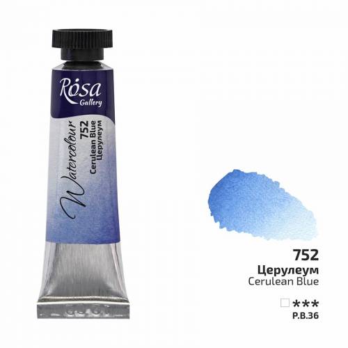 Фарба акварельна Rosa Gallery 10мл в тубі 752 церулеум