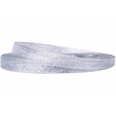 Стрічка TM Maxi MX62228-S парча 0,5см*22м, колір сріблястий