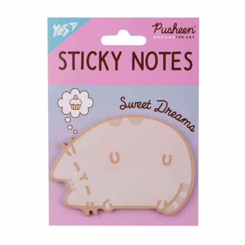  Бумага для заметок с липким слоем Yes 105*68мм 40л фигурный CUTE PUSHEEN 170424 