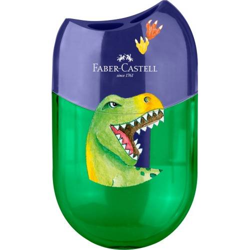 Точилка Faber-Castel 183552 Dinosaur двойная с контейнером
