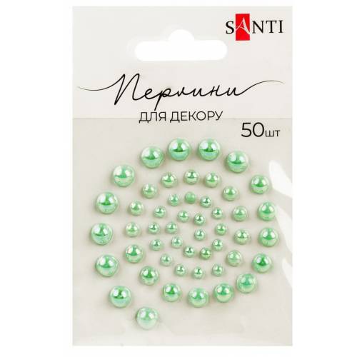 Декор. элемент: Стрази Santi 742970 самоклеючі м'ятні, райдужні, 50 шт