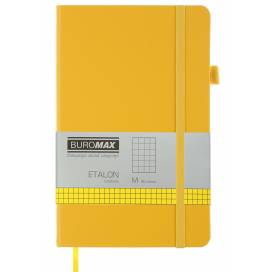Блокнот Buromax BM.291160-08 A5 96арк. обкладинка шкірзам. клітинка ETALON жовтий