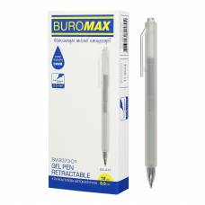 Ручка Buromax гель BM.8373-01 0.5 мм, прозрачній корпус з силиконовым грипом, синяя Ручка Buromax гель BM.8373-01 0.5 мм, прозрачній корпус з силиконовым грипом, синяя