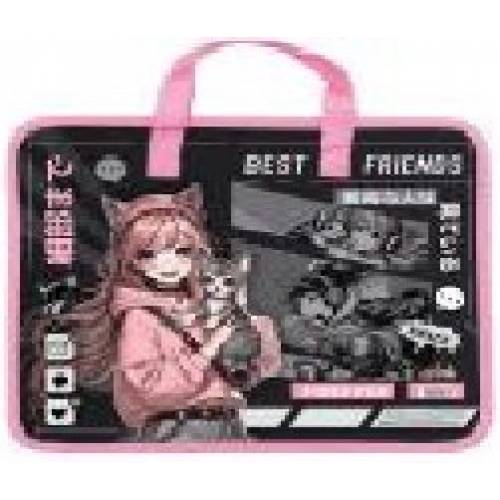 Портфель KIDS с ручками ткань 13212 Anime Girls формат А4