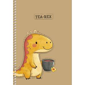 Блокнот Школярик A5 на спіралі 96арк. A5-SC-096-6136K крафт клітинка, ВД-лак, крем папір 70/м2 спіраль збоку