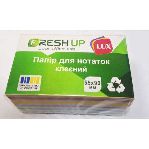 Папір для нотаток Fresh 55х90х40мм кольоровий мікс проклеєнний FR-40M Папір для нотаток Fresh 55х90х40мм кольоровий мікс проклеєнний FR-40M