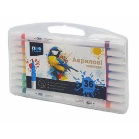 Маркери Neo Line 4061-36SH акриловые 36цветов в пластиковом пенале