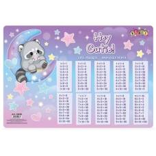 Підкладка на стіл Kidis 13576 42,5x29см Raccoon Таблиця множення