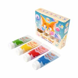 Краска для пальчиков Gamma UA 4кцв 60мл в тубе Rudix 840401