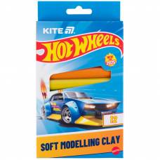 Пластилин Kite 12цв 200гр восковой HW25-086-1 HotWheels